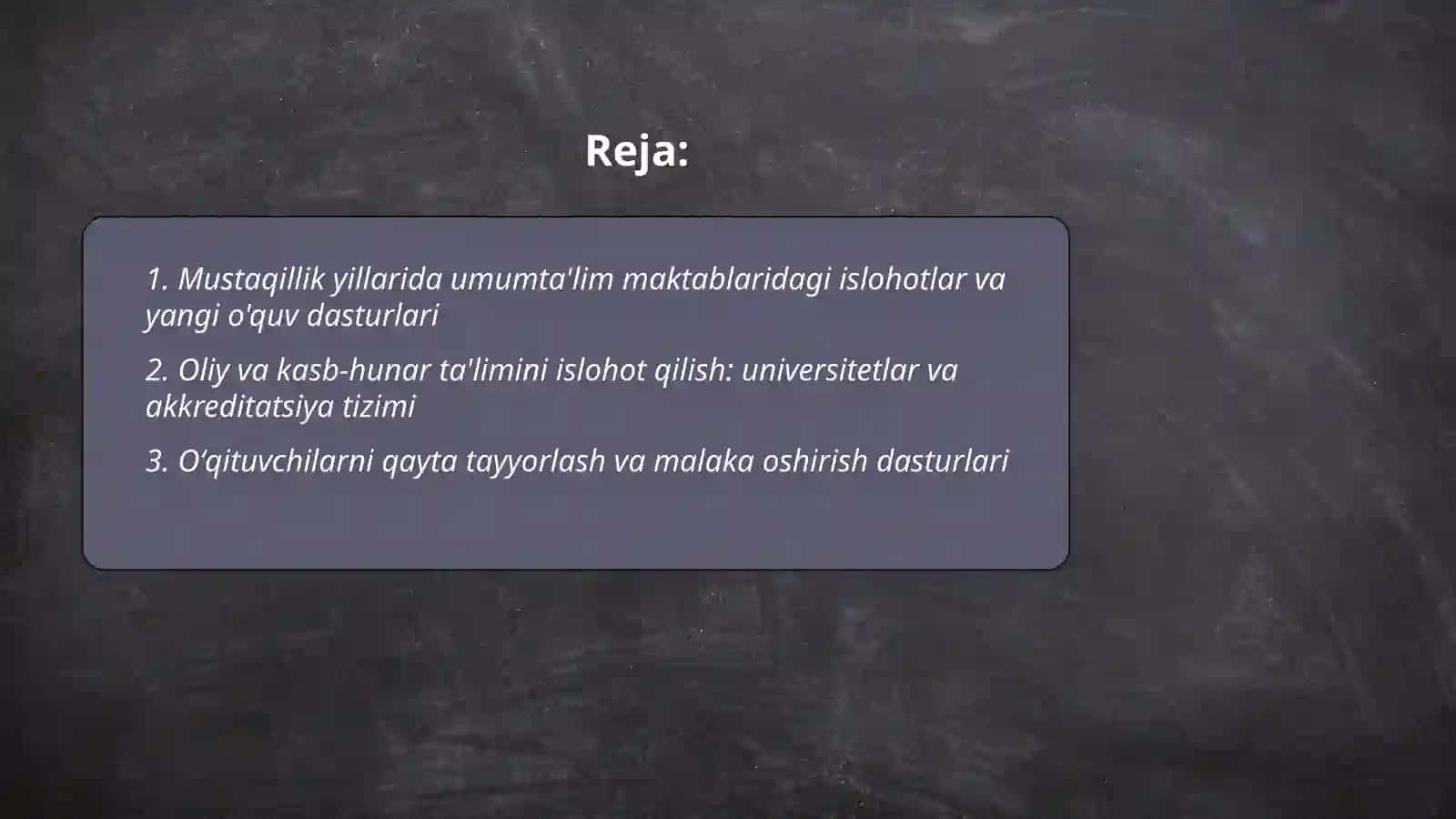 Mustaqilik yilarida òzbekistonda madaniy va marifiy islohatlar 2