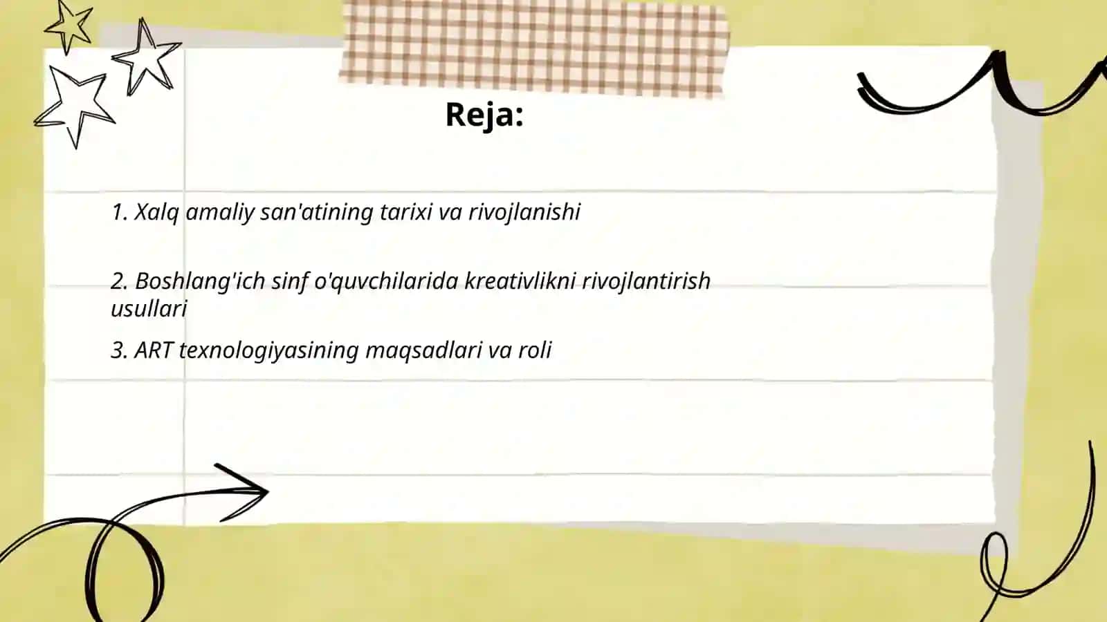 Boshlang'ich sinf o'quvchilarida xalq amaliy san'ati vositasida ART texnologiyasi va kreativlikni rivojlantirish 2