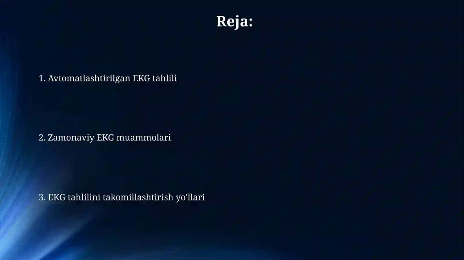 Zamonaviy EKG muammolari 2