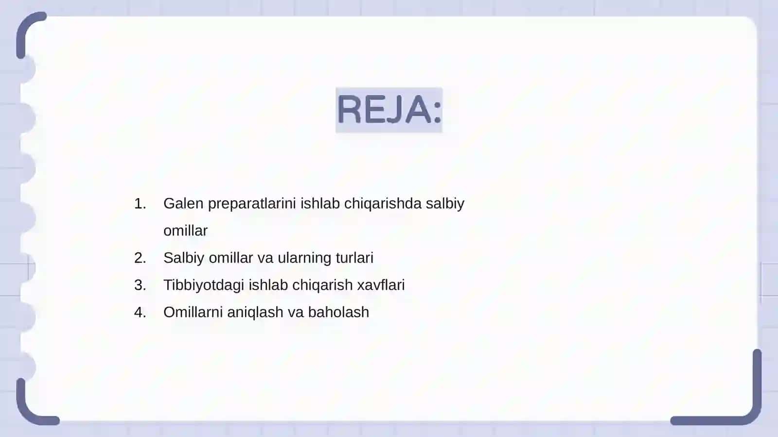 Galen preparatlarini Ishlab chiqarishda salbiy tasir etuvchi salbiy omillar va ularning profilaktikasi 2