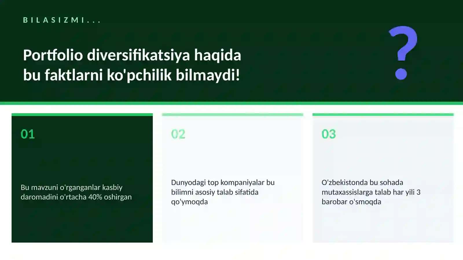 Portfolio diversifikatsiya 2