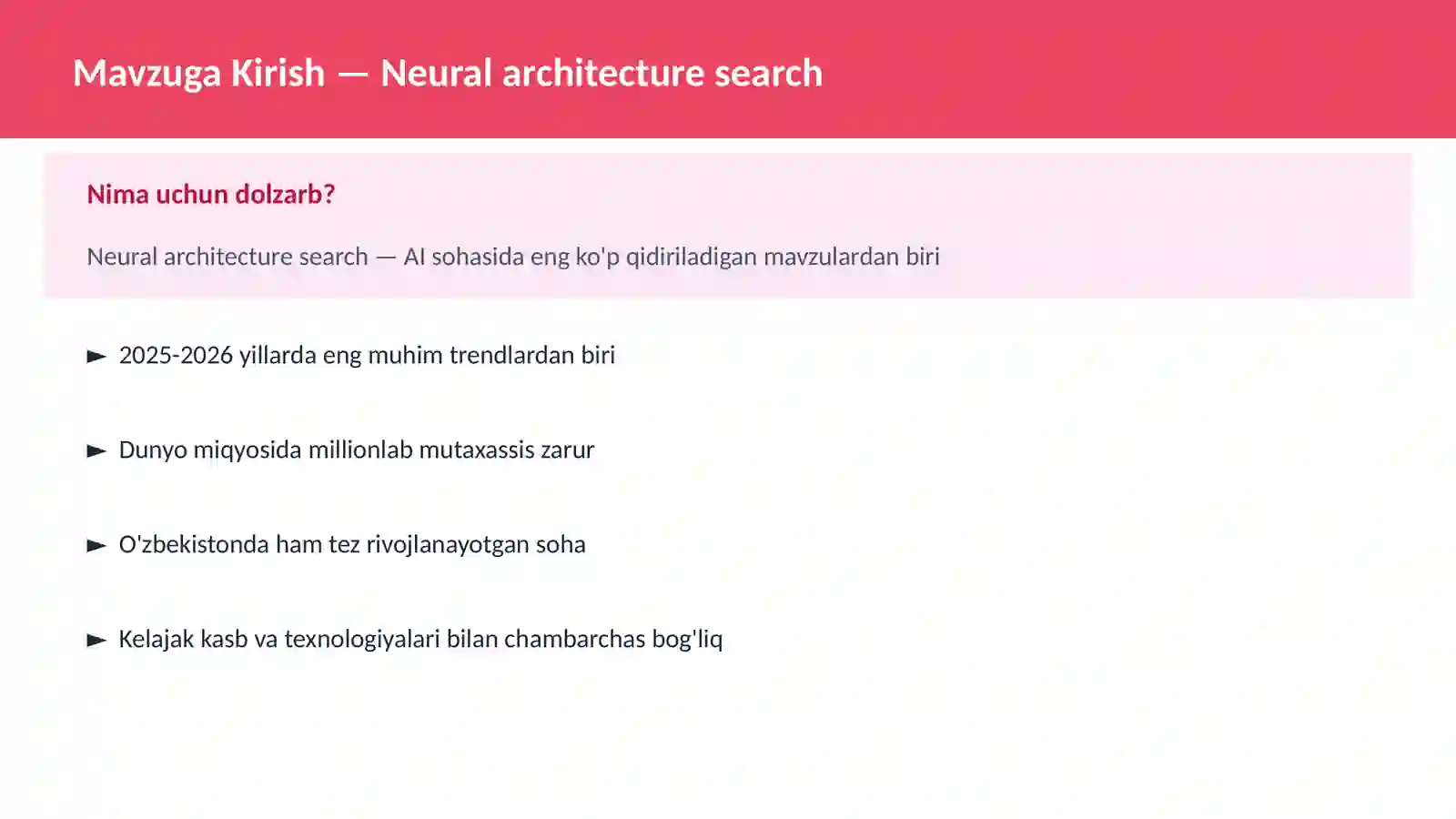 Neural architecture search 2