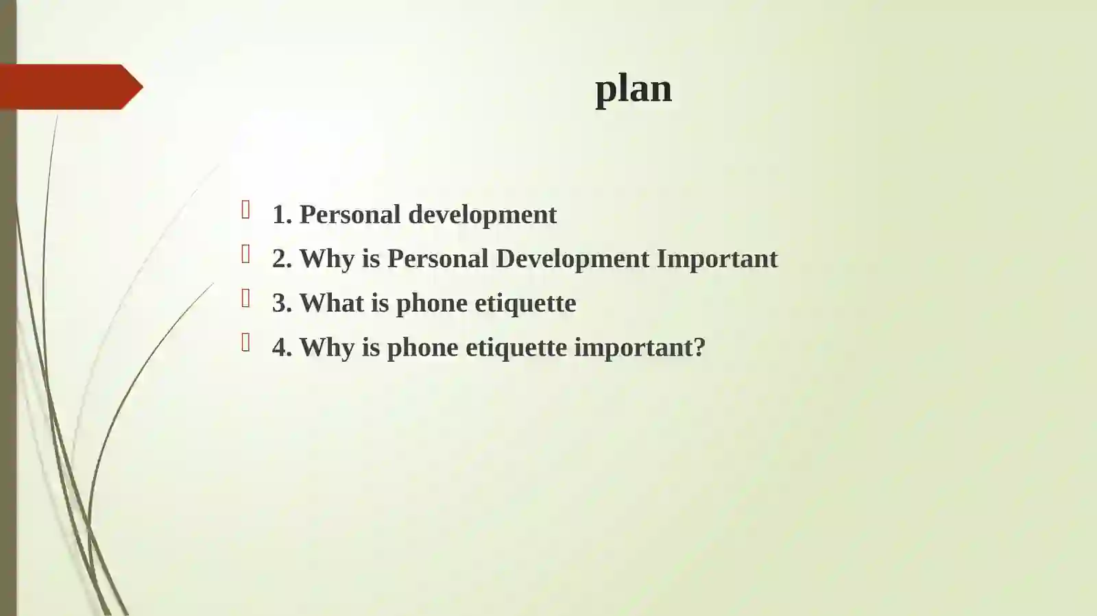 Personal development. Telephone manner 2