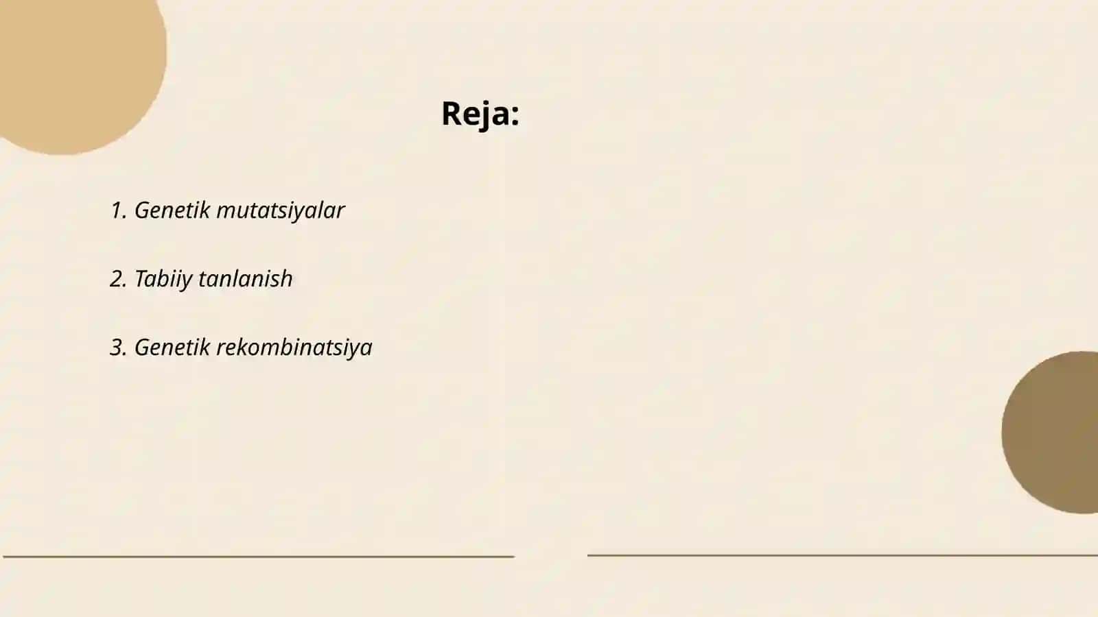 Evalutsiyaning genetik asoslari 2