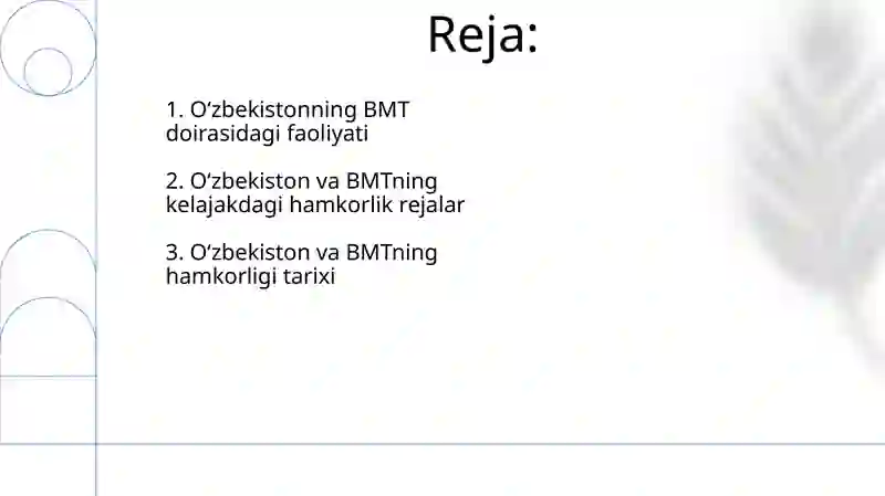 O'zbekiston va BMT Bilan Hamkorlik 2