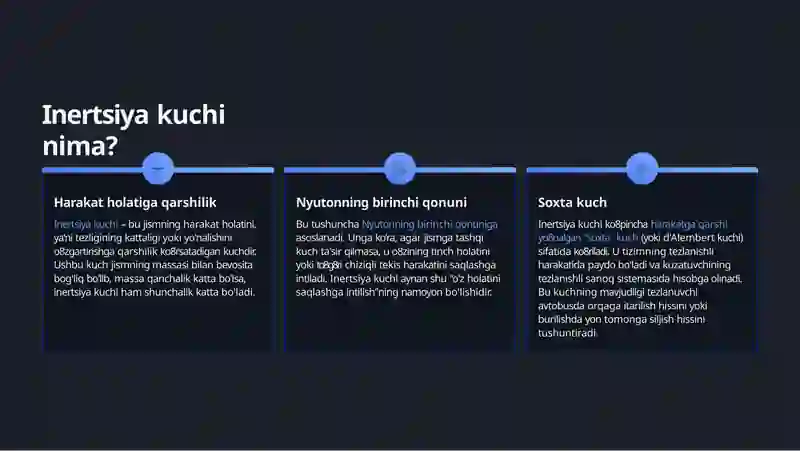 Inertsiyakuchivai inertsiya momenti 2
