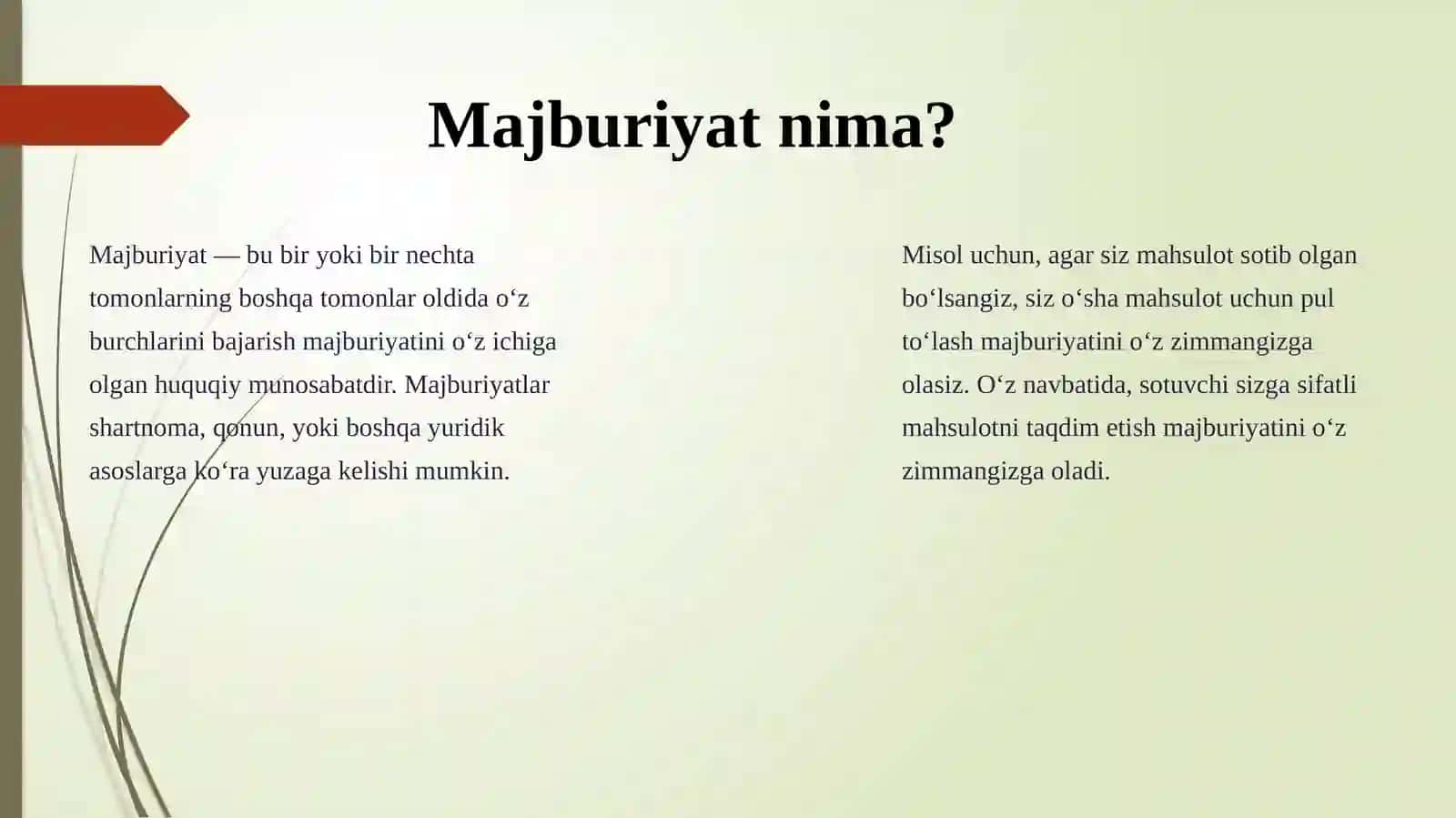 Majburiyatlarning bekor boʻlishi 2