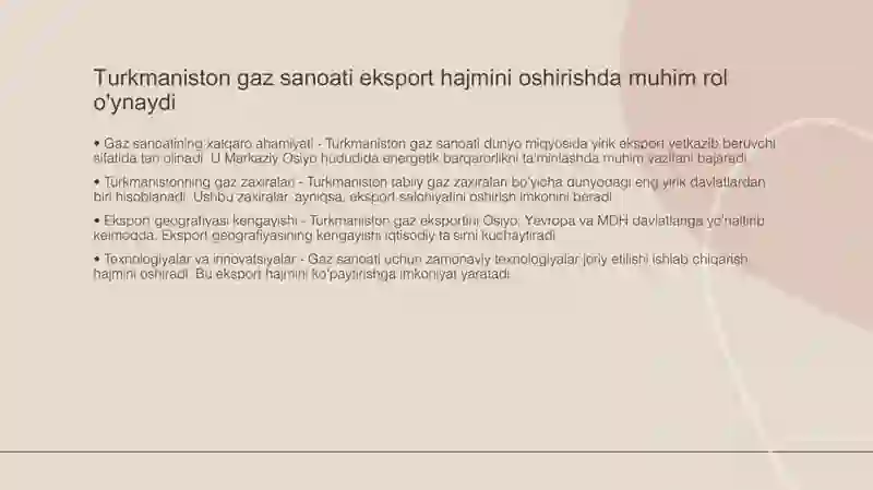 Turkmaniston sanoati 2