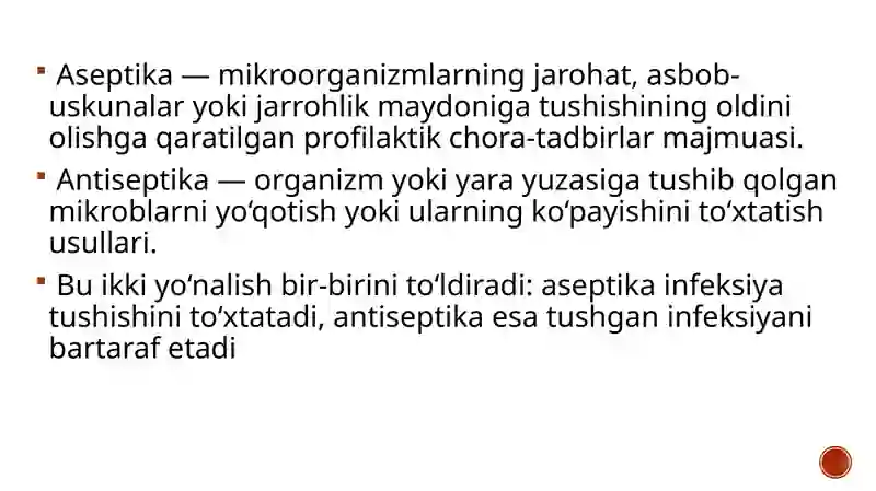 Aseptika va antiseptika 2