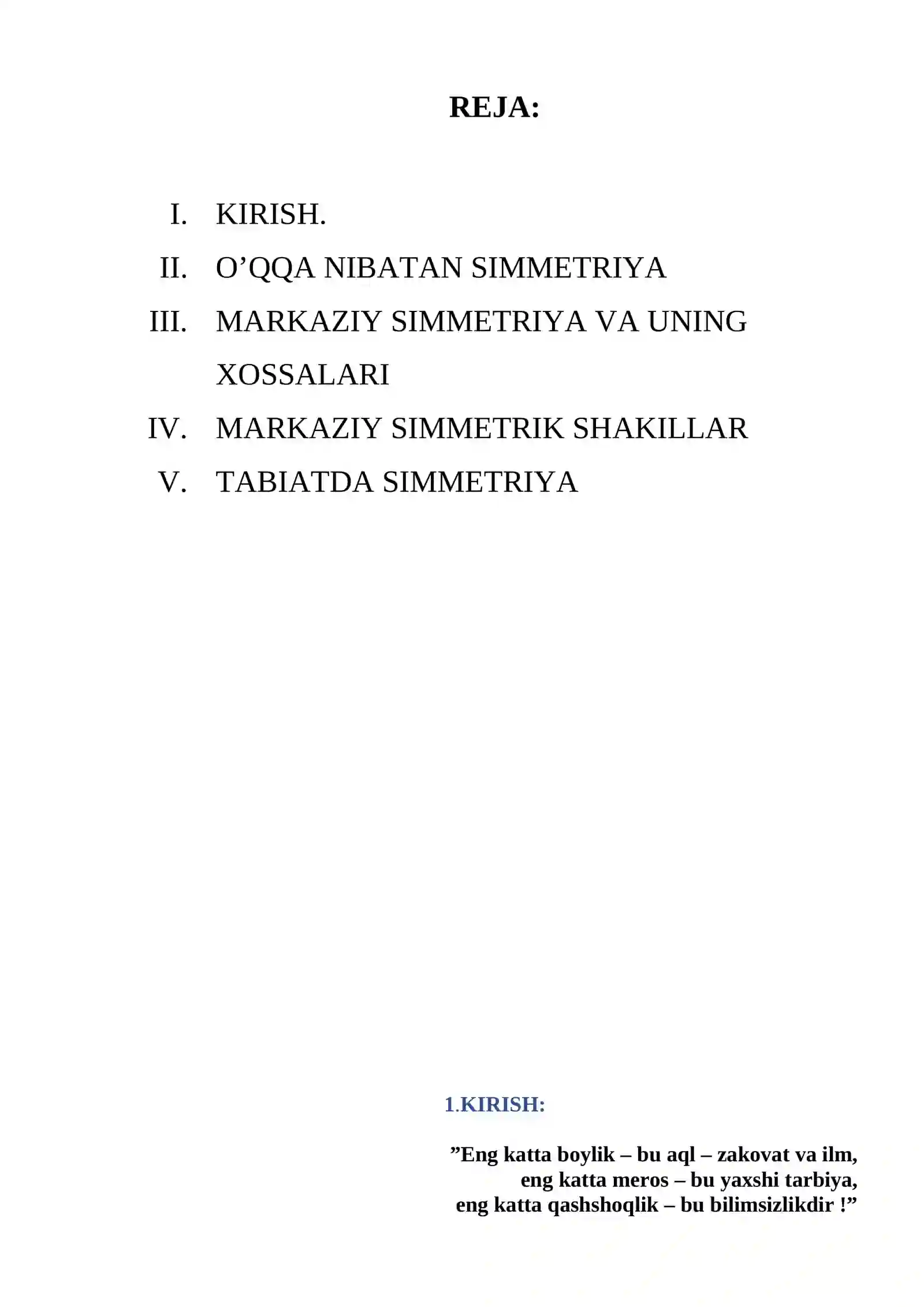 Geometriyada va tabiatda simmetriya 2