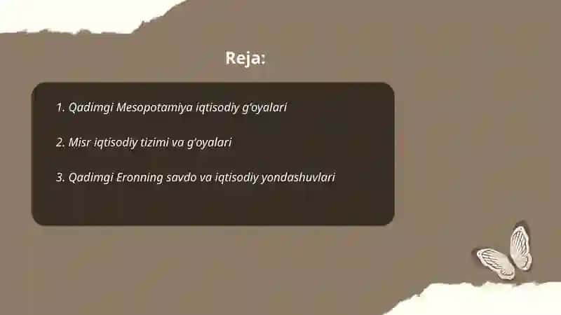 Qadimgi dunyo iqtisodiy gʻoyalari 2