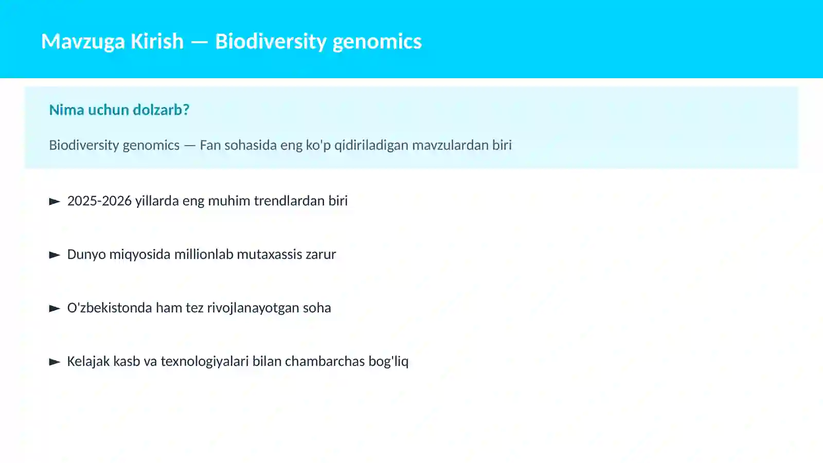 Biodiversity genomics 2