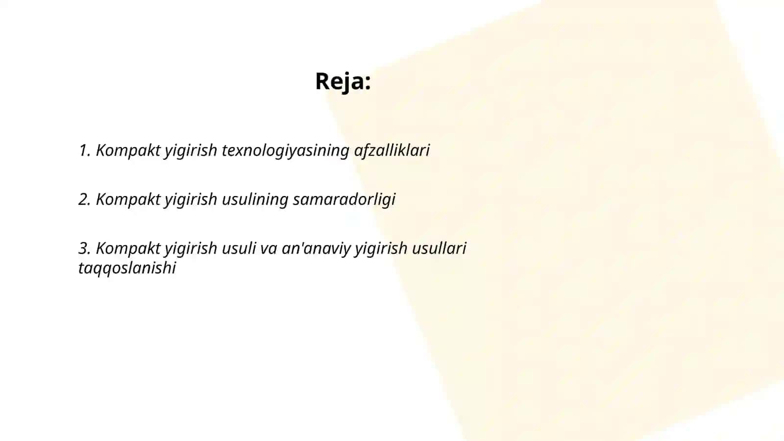 O‘zbekiston to‘qimachilik korxonalarida kompakt yigirish usuliningqo’llanilishi tahlili 2