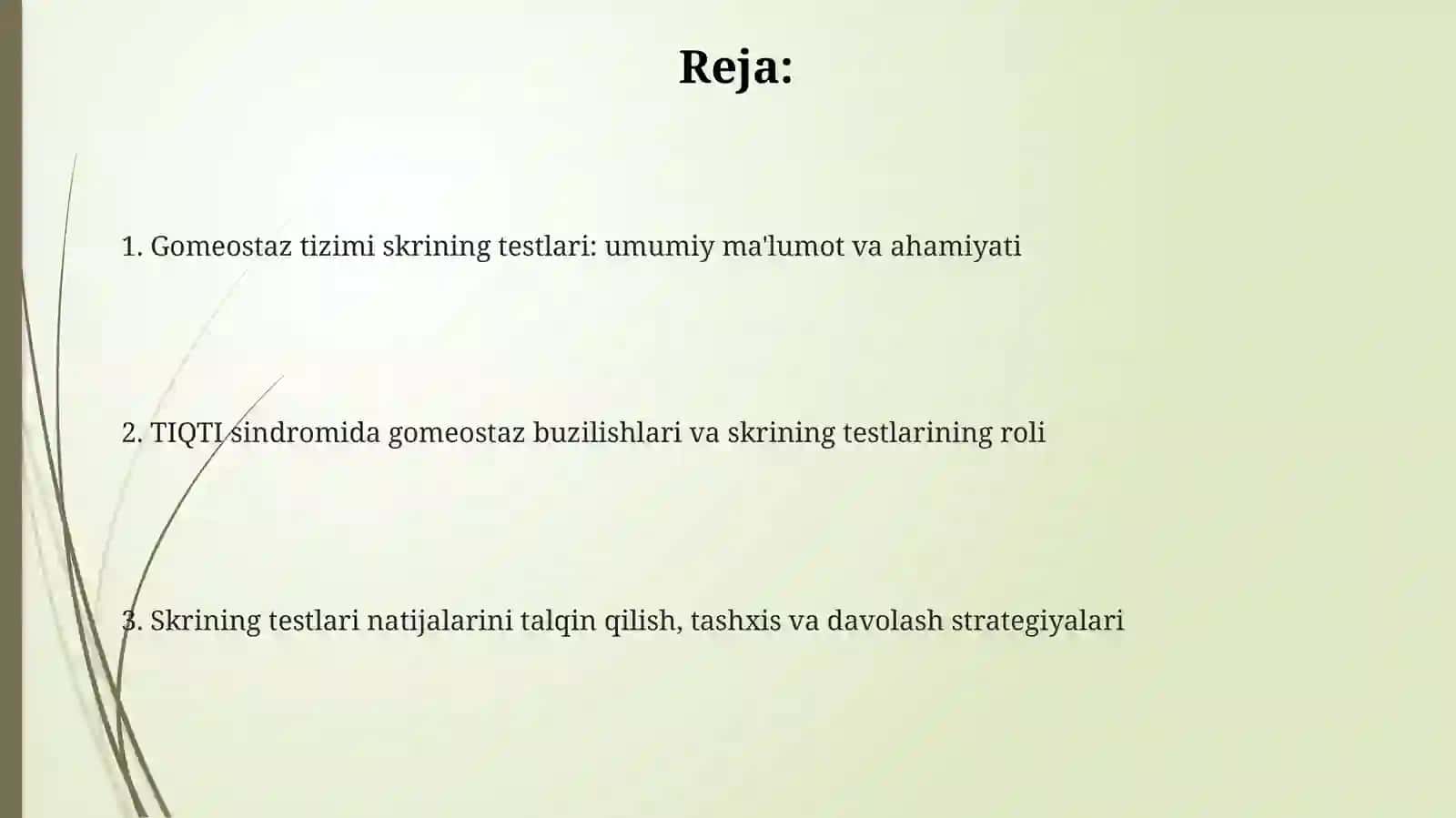 Tiqtisindromida Gomeostazning Buzilishi va Skrining Testlarining Ahamiyati 2