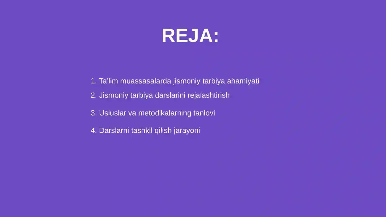 Ta’lim muassasalarida jismoniy tarbiya darslarini tashkil qilish va o’tkazish usullari 2
