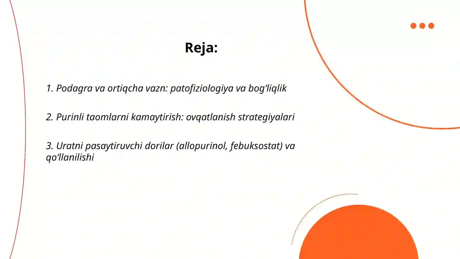 Podagra va semizlikni bartaraf etuvchi vositalar 2