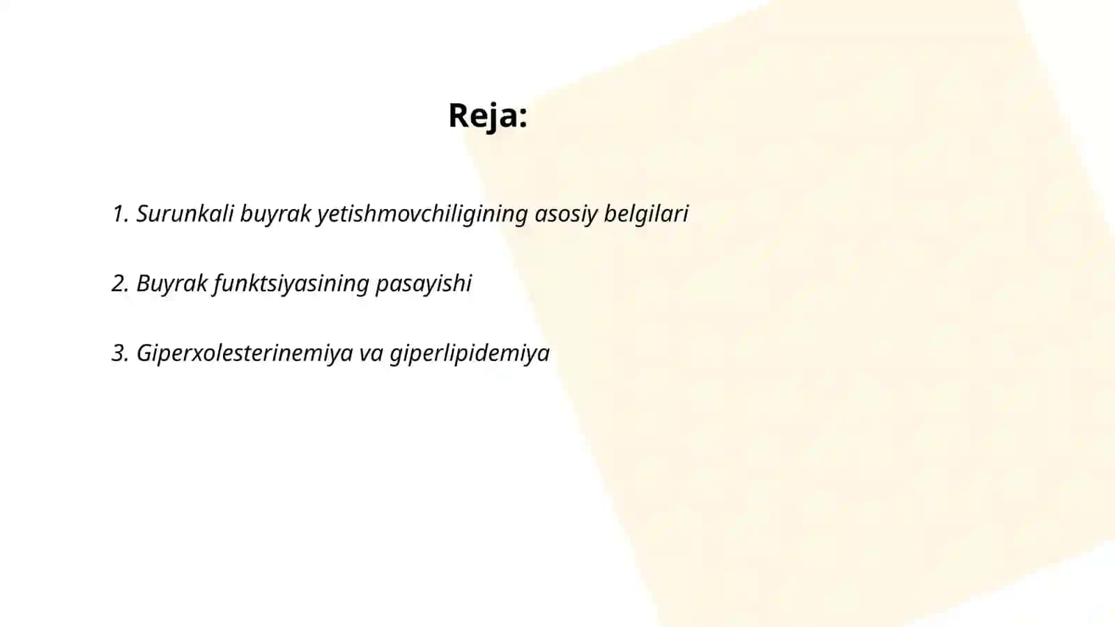 Surunkali buyrak yetishmovchiligi simptomatologiyasi 2