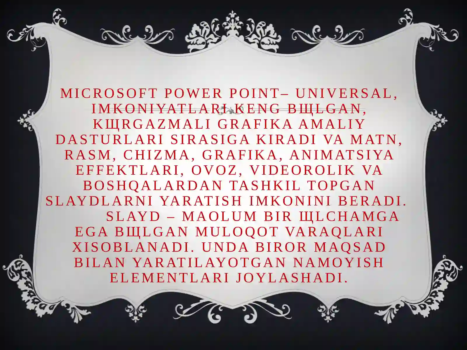 Microsoft Power Point 2010 dasturi 2