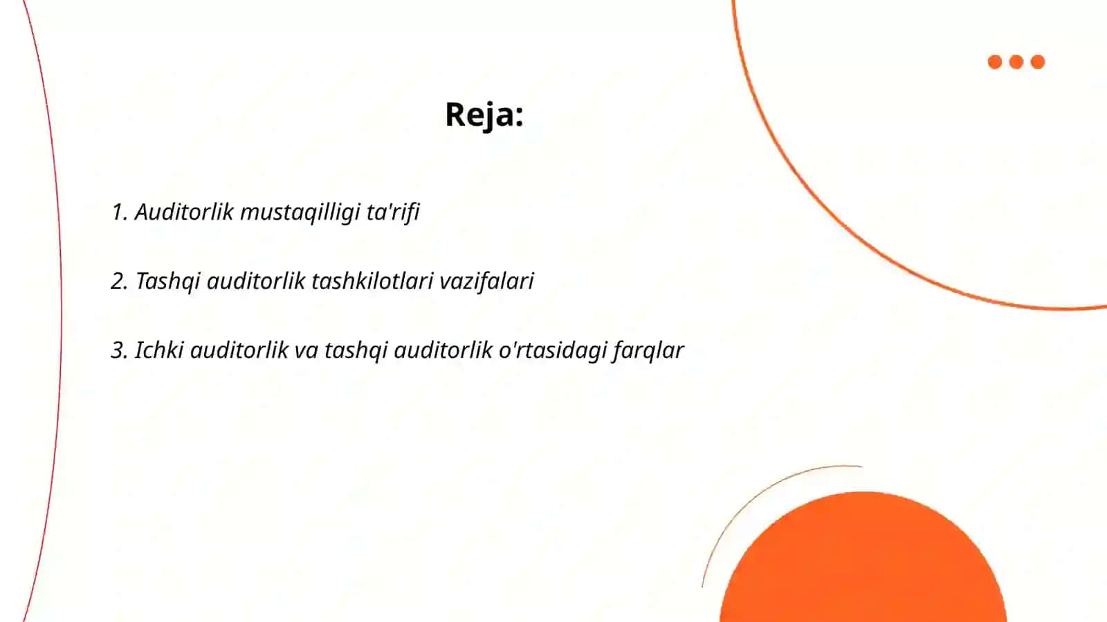 Auditorlik mustaqilligi ta'rifi 2