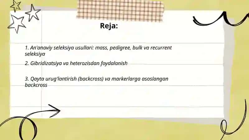 Yangi navlarni yaratishda genetika va seleksiya usullaridan foydalanish 2