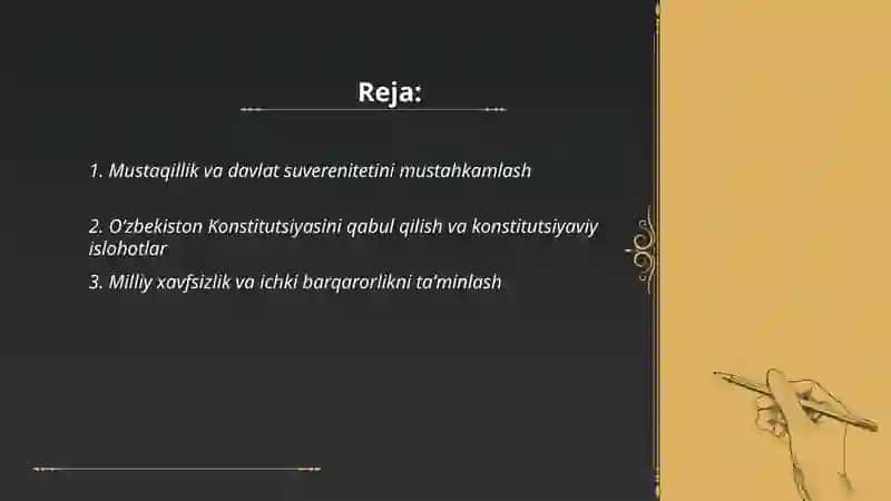 Islom Abduğanievich Karimov Oʻzbekistonning birinchi prezidenti xizmatlari 2