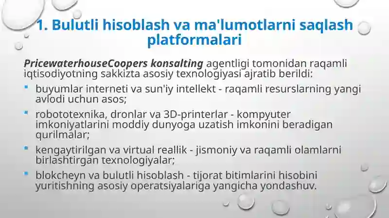 RAQAMLI IQTISODIYOTNING TEXNOLOGIK ASOSLARI 2