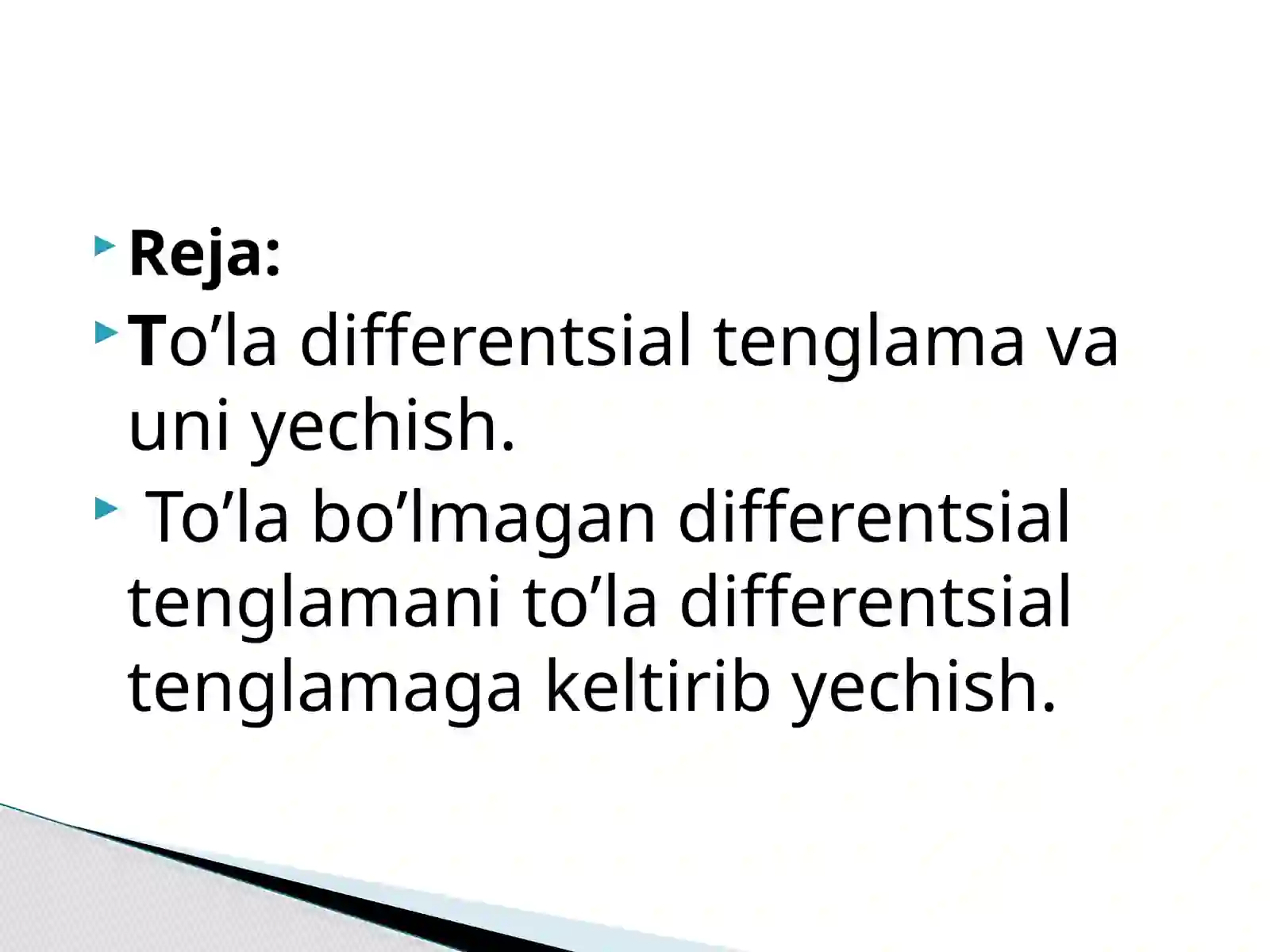 To’liq differensial tenglama 2
