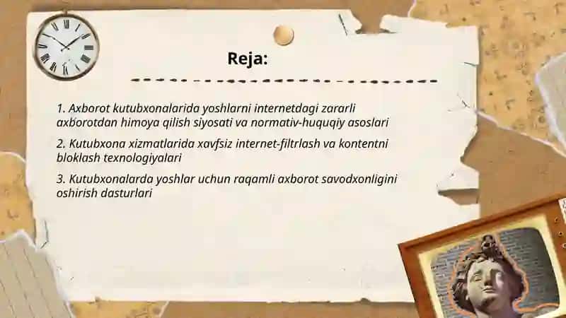 Axborot kutubxonalarida yoshlarni internetdagi zararli axborot xujjatlaridan himoya qilish 2