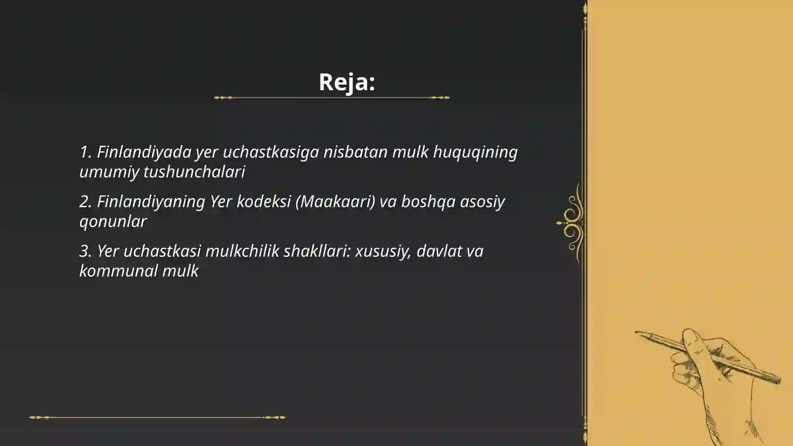 Finlandiyada yer uchastkasiga nisbatan mulk huquqi 2