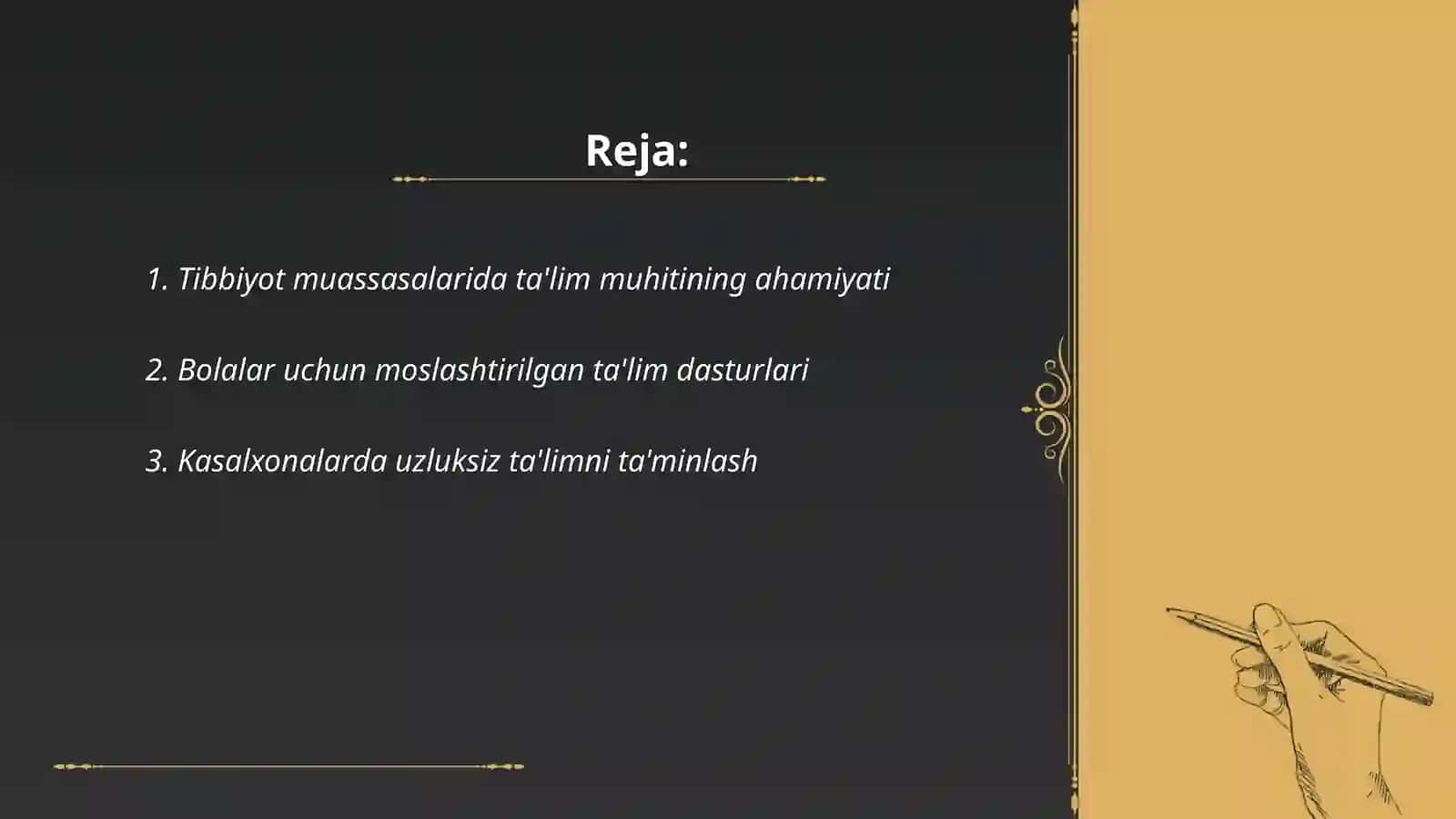 Tibbiyot muassasalarida uzoq muddat davolanayotgan bolalar uchun taʼlim muhitini yaratish 2