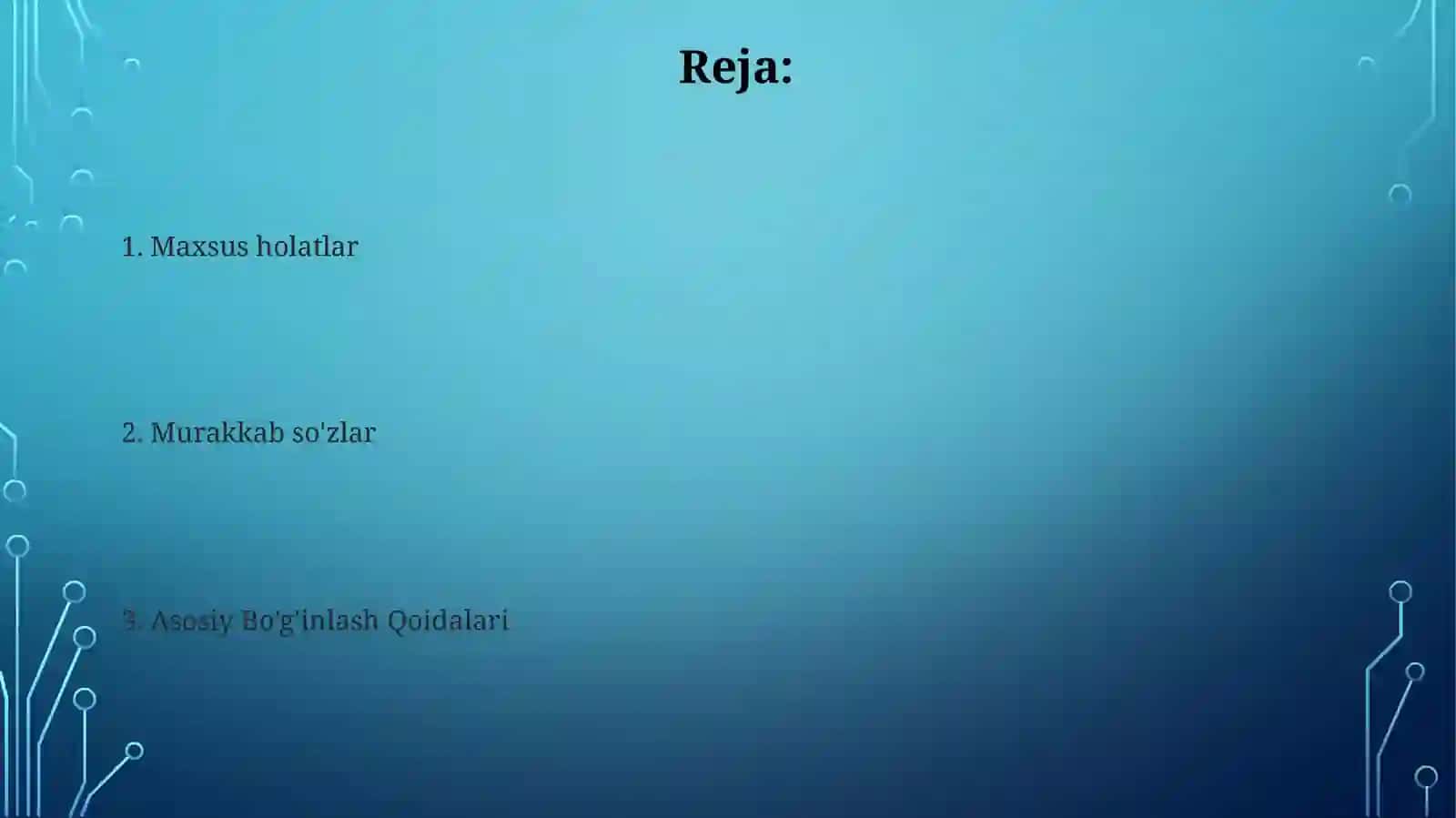 So'zlar bo'laklash qoidalari 2