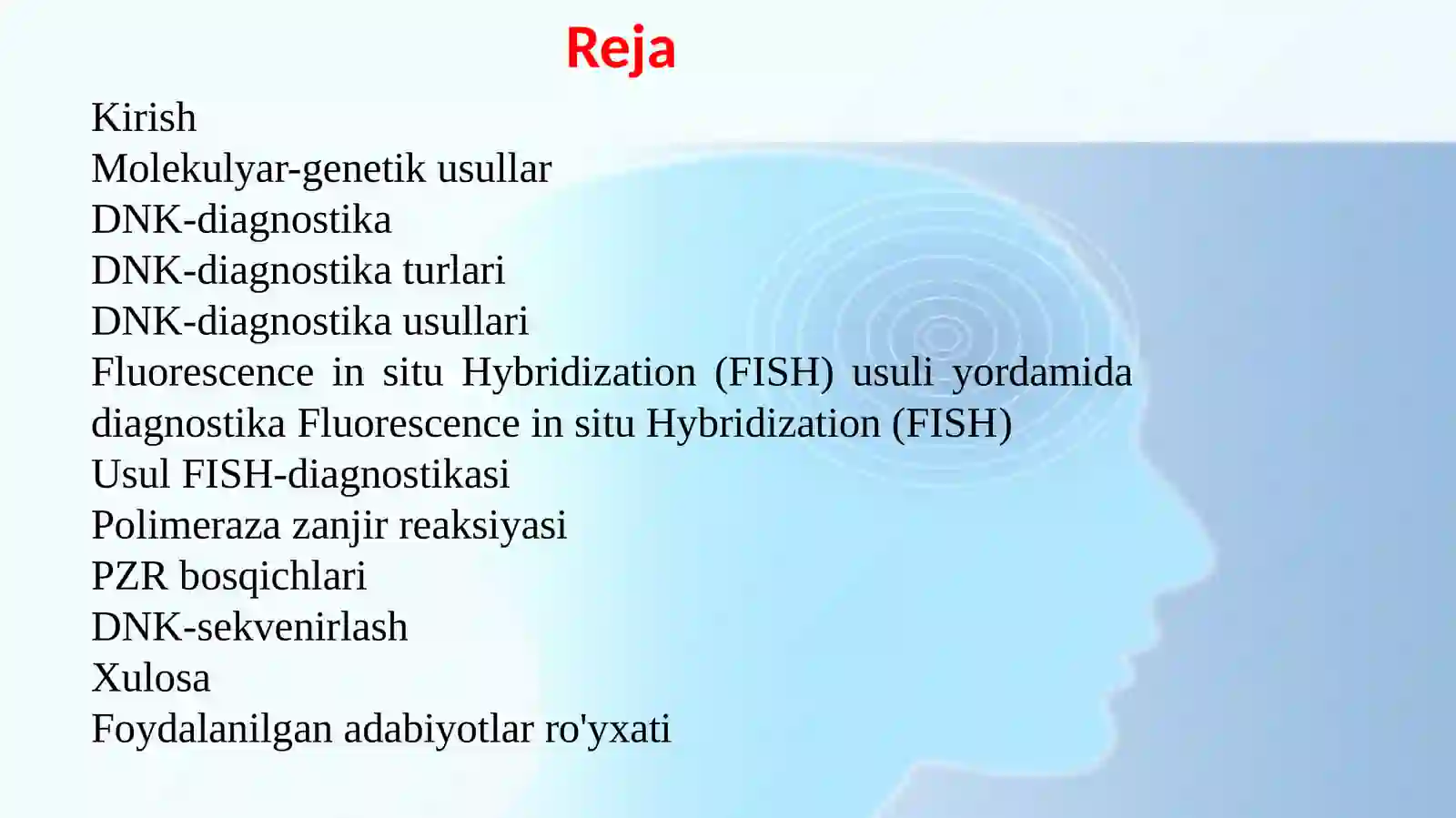 Genetik kasalliklarning molekulyar diagnostikasi asoslari 2