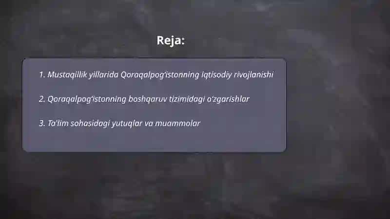Mustaqillik yillarida qiraqolpogʻiston Respublikasi 2