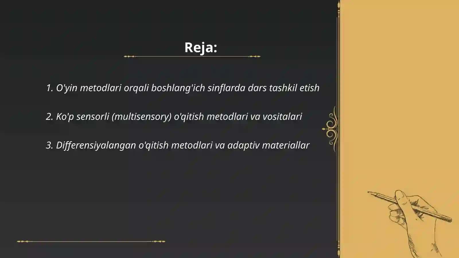 O'yin metodlari orqali boshlan'ich sinflarda dars 2