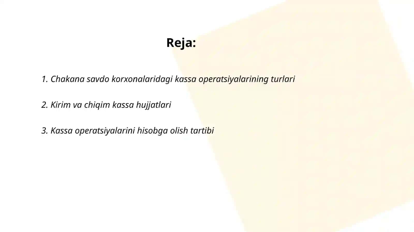 Chakana Savdo Korxonalarida Kirim Kassa Operatsiyalarini Tekshirish Xusisiyatlari 2