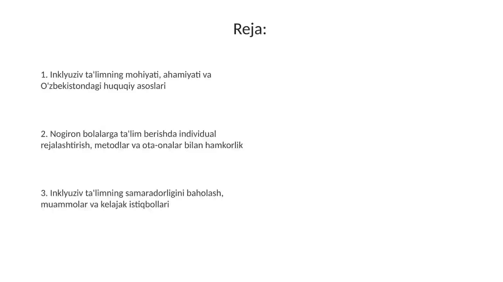 Inklyuziv ta'limning mohiyati, ahamiyati va huquqiy asoslari 2