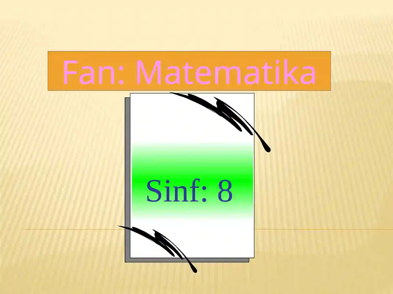 Matematika fanidan Bikvadrat tenglamalar. Kvadrat tenglamaga keltiriladigan tenglamalar 2