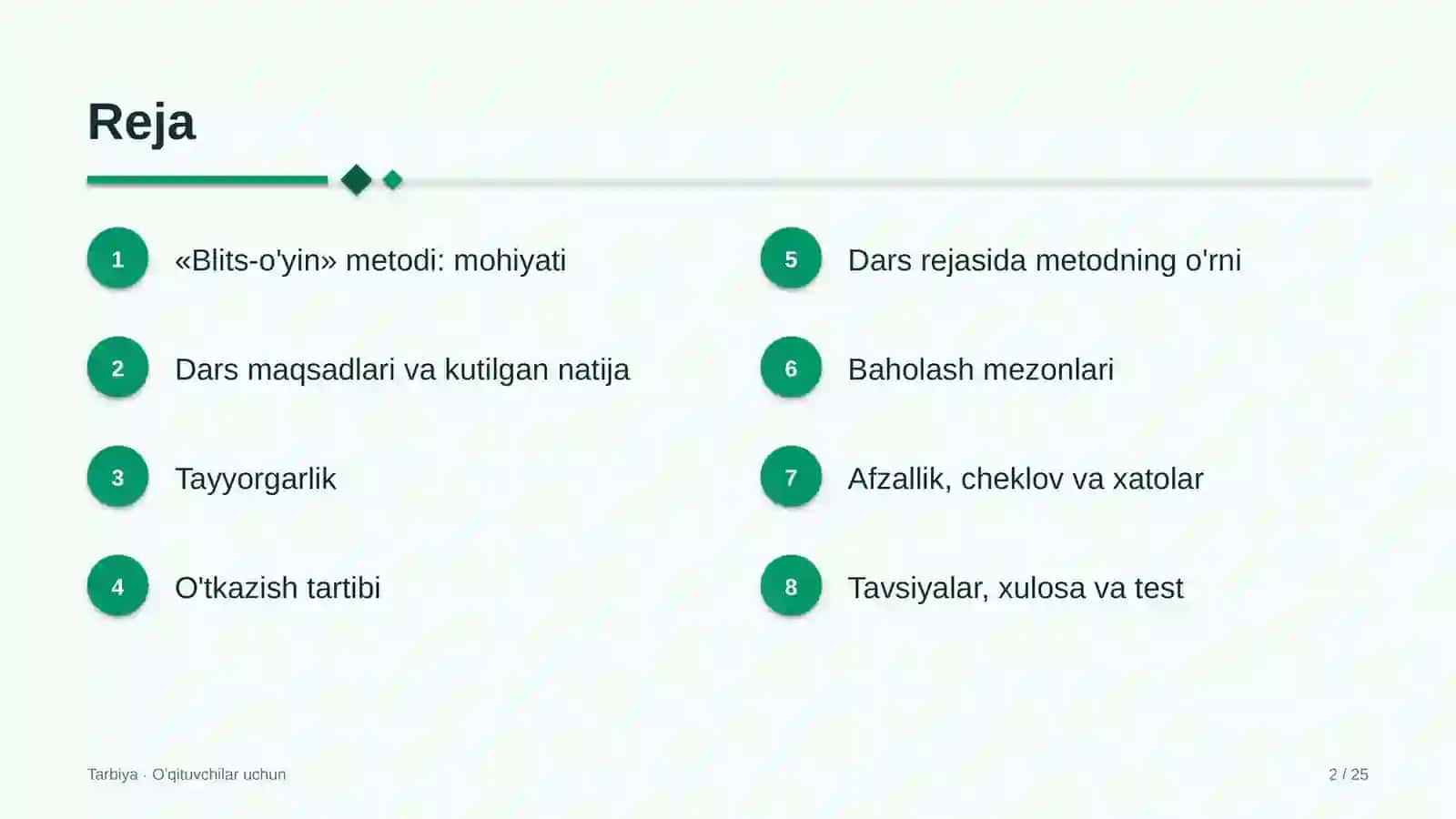 tarbiya darslarida blits o'yin metodidan foydalanish 9925 2