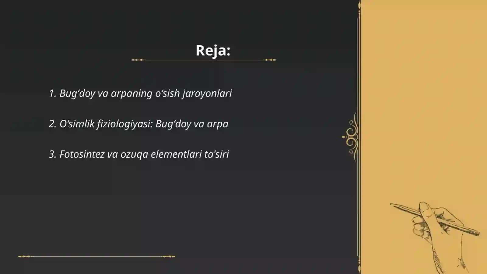 Bugʻdoy va arpaning biologik hosilini aniqlash 2