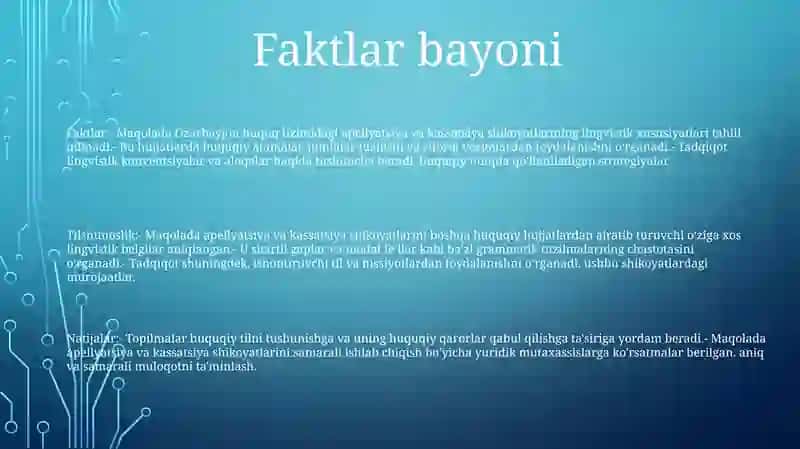 Apellatsiya Va Kassatsiya Shikoyatlarining Til Hususiyatlari 2