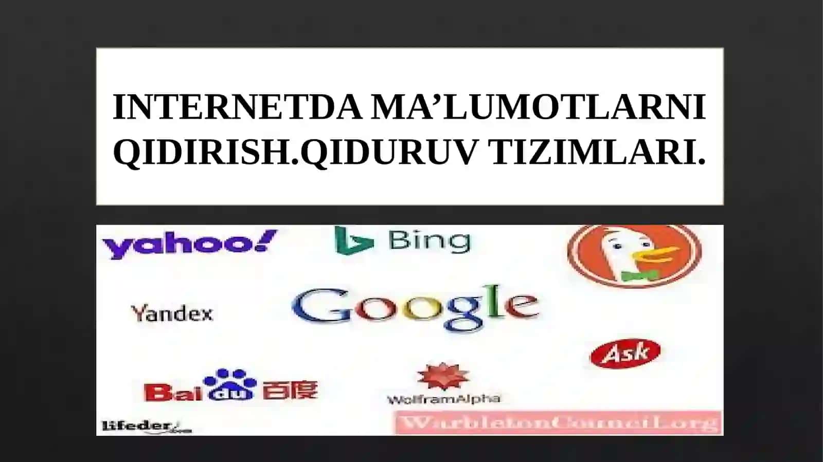 Qidiruv tizimlari 2