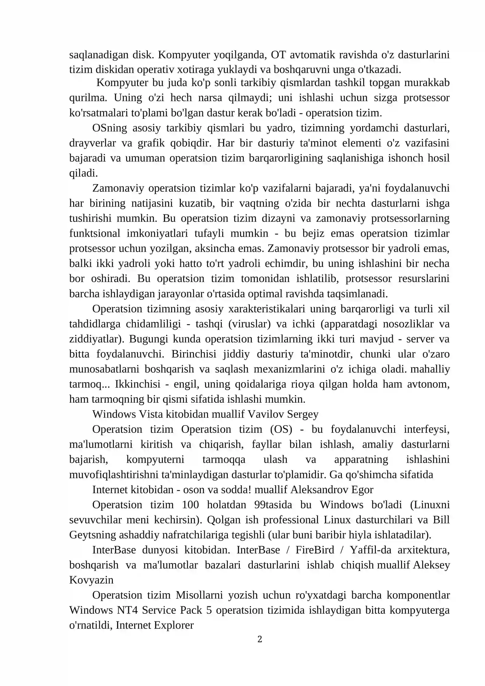 Operatsion tizimlar va ularning turlari 2