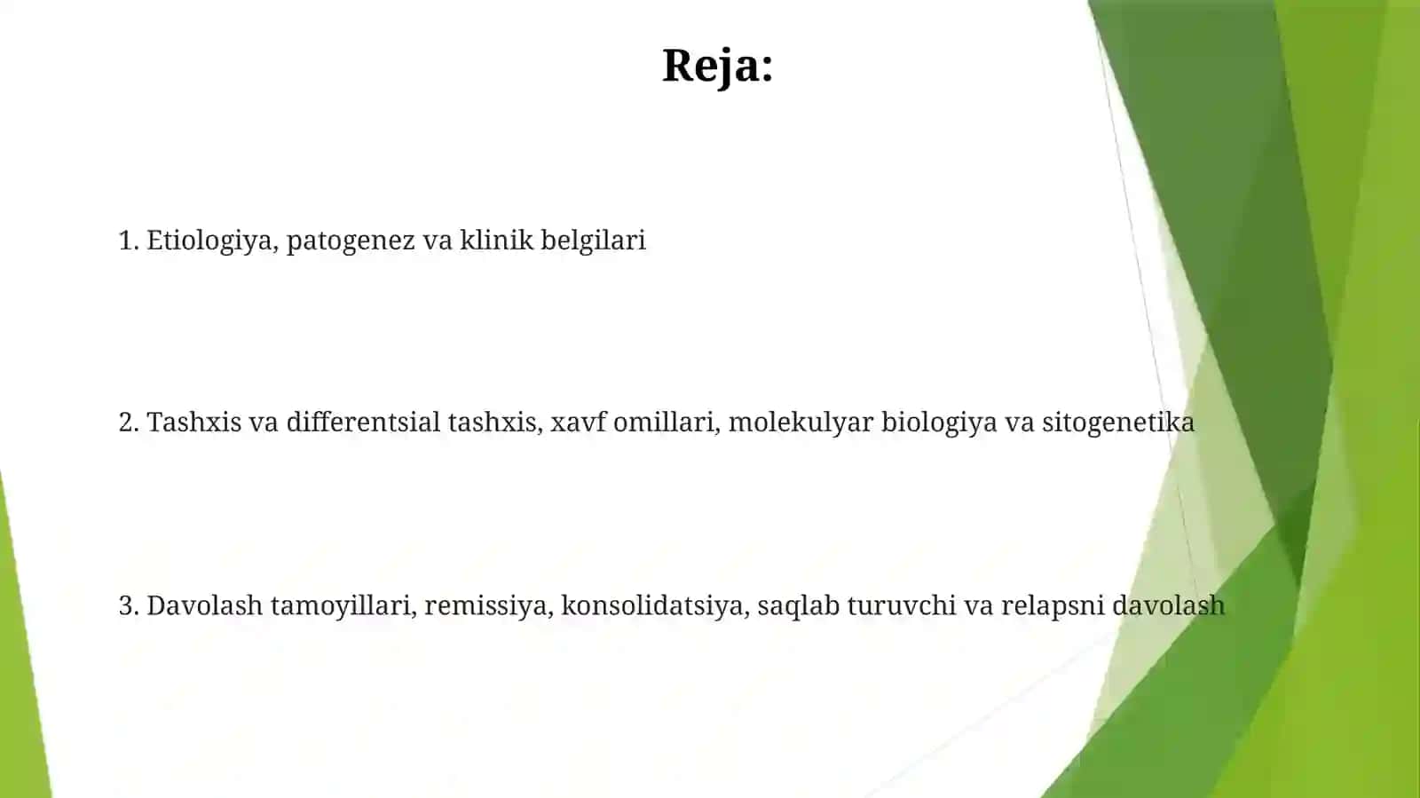 O'tkirpromielotsitarleykozetiologiyapatogenezklinikadavolashprinsiplari 2