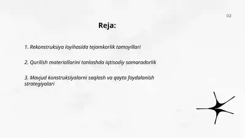 Bino va inshootlar rekonstruksiyasi 2