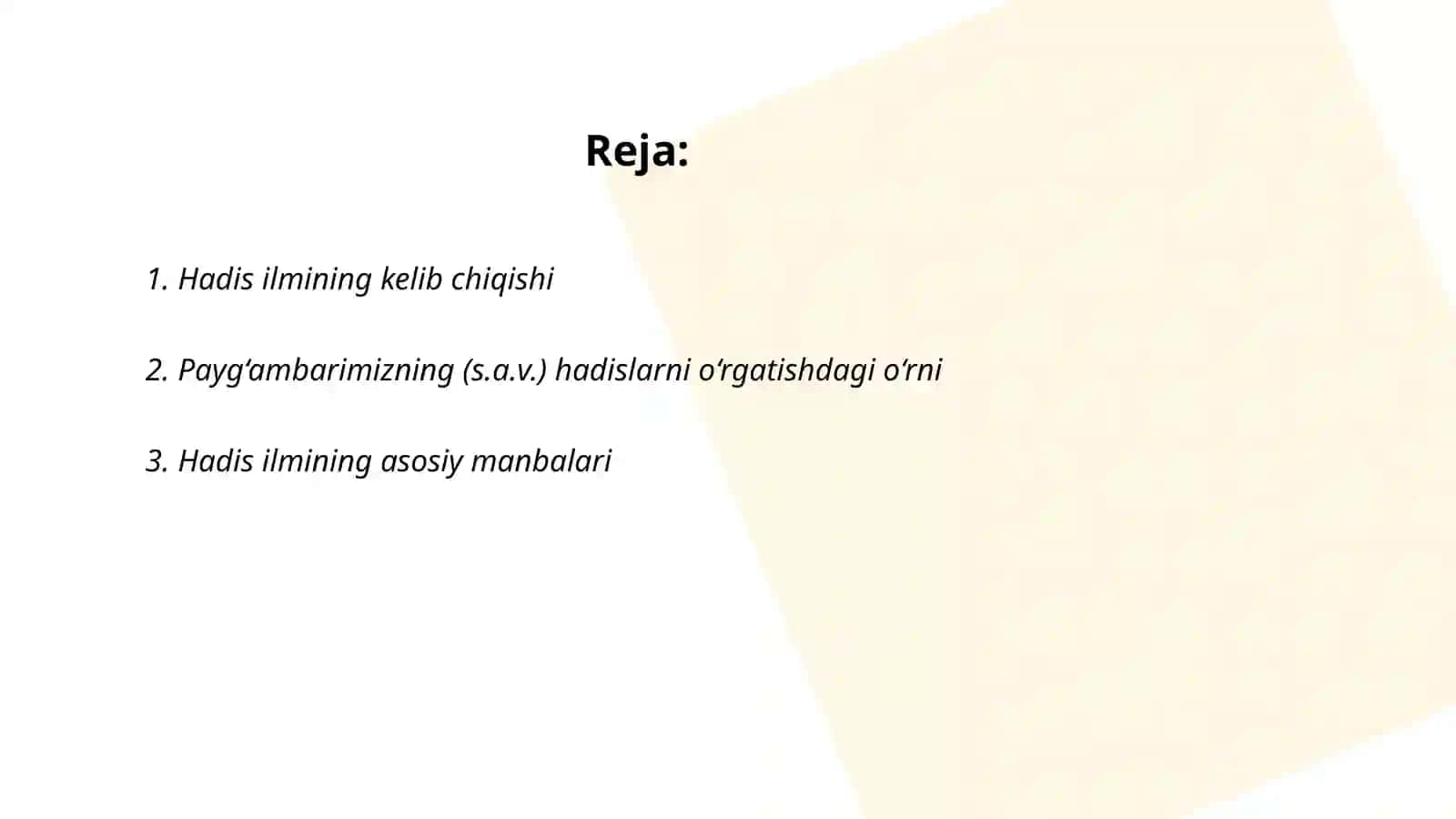 Hadis ilmi va uning tarbiyaviy ahamiyati 2