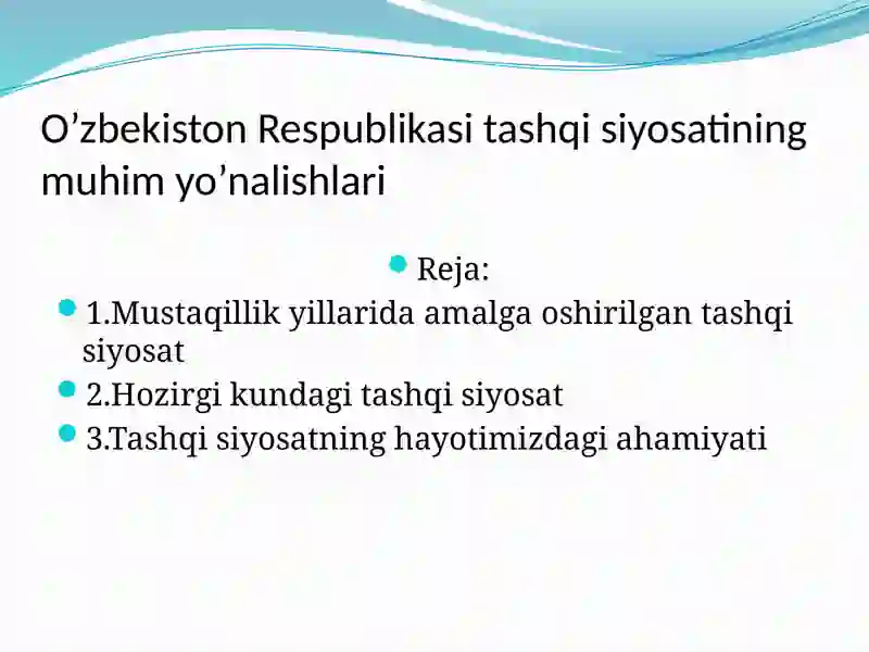 O’zbekistonning yangi tarixi 2