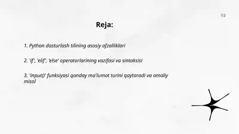 Python dasturlash tili 2