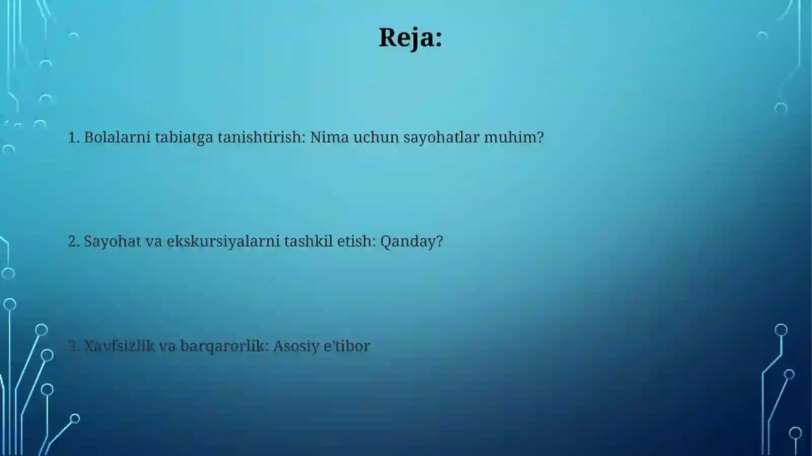Bolalarni tabiat bilan tanishtirish ekskursiya va sayrlar tashkil etish 2