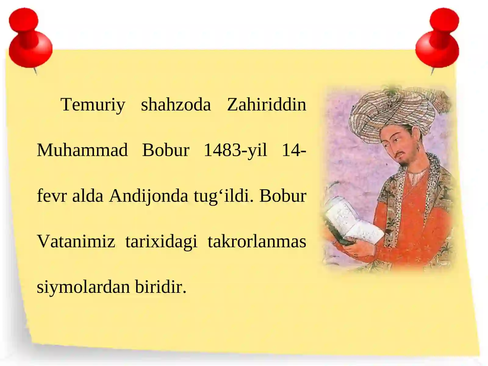 ZAHIRIDDIN MUHAMMAD BOBUR 2