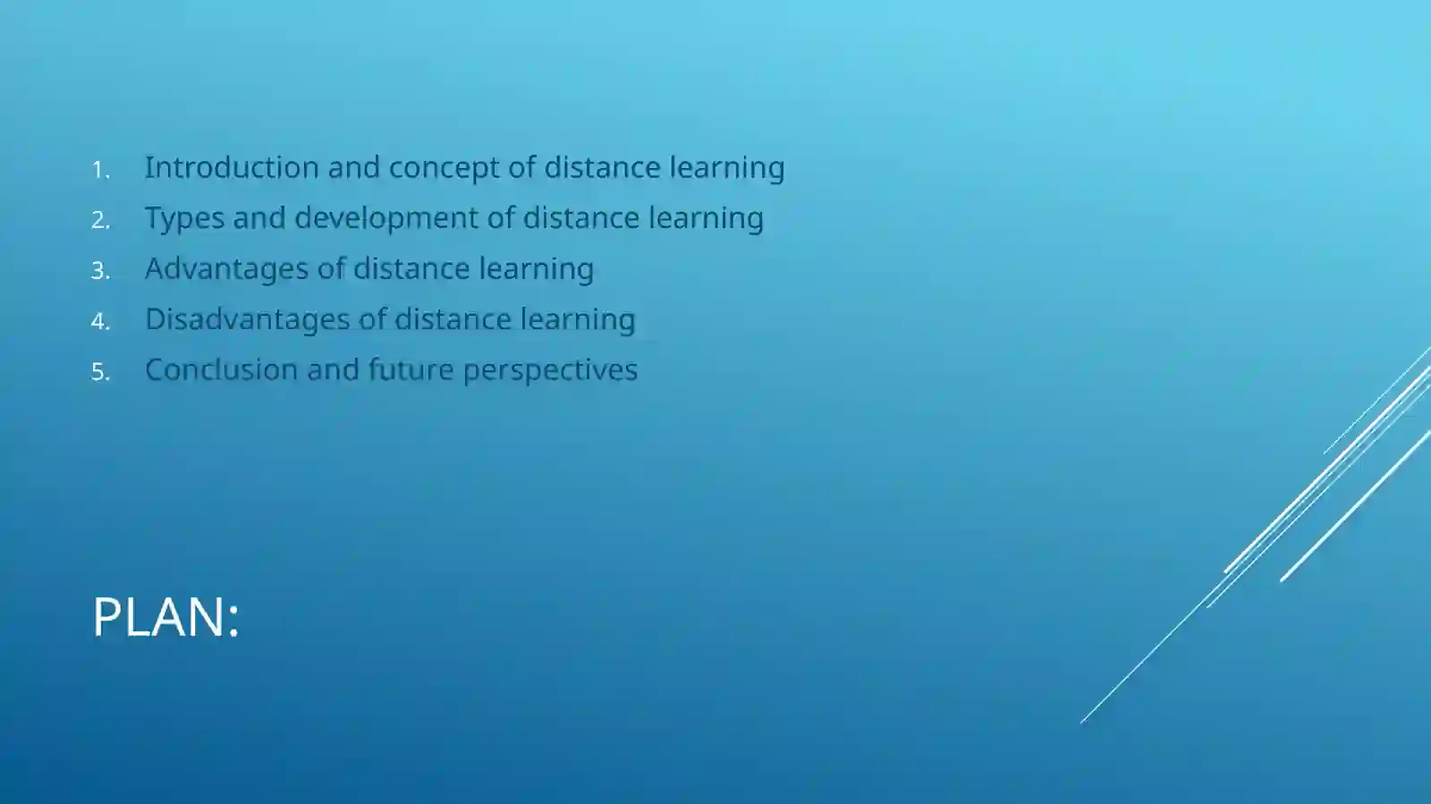 Distance learning 2